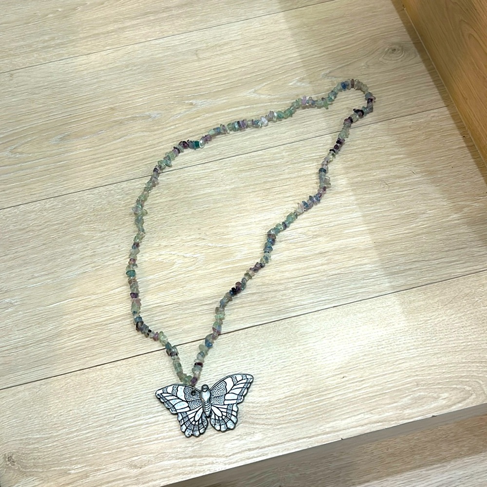 Butterfly Stone Necklace